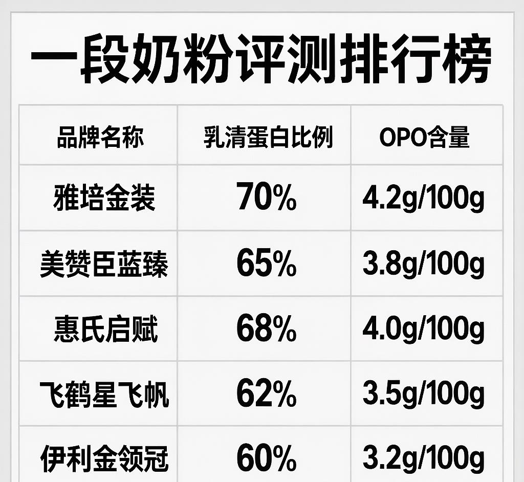容易吸收的一段奶粉排行榜
