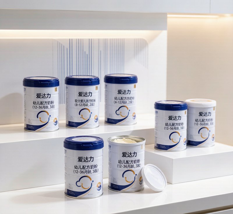 国产奶粉十大名牌：品牌实力全景图 → 国产品牌货架展示场景